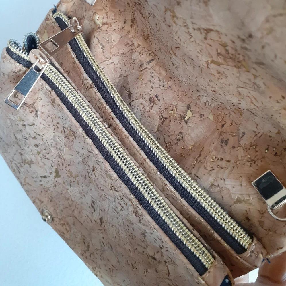 Gold Speckled Cork Mini Handbag - Picture 8 of 13